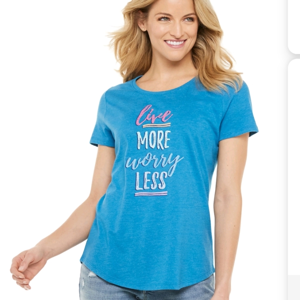 NWT- Blue Women's Graphic Tee